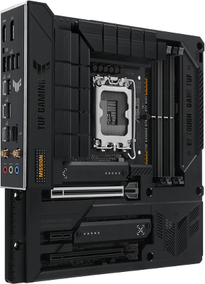 Материнская плата ASUS TUF GAMING B760M-BTF WIFI, LGA1700, B760, 4*DDR5, 4*SATA, 3*M.2, 5*USB 3.2, 4*USB 2.0, Type-C, 2*PCIx16, 1*PCIx1, DP+HDMI, mATX; 90MB1G50-M0EAY0