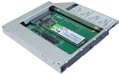 Адаптер OptiBay AgeStar SMNF2S для установки M.2 SATA или mSATA SSD 2.5" 12,7 мм