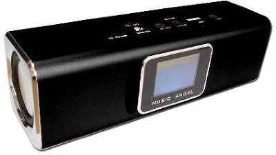 Колонки с FM Music Angel JH-MAUK5B LCD (USB/microSD/BL-5B) (black)