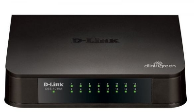 Коммутатор D-Link Неуправляемый коммутатор, 16x100Base-TX, корпус пластик