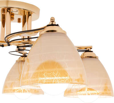 Люстра Hiper Gabriella H011-5 потолоч. золотистый/хром