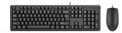 Комплект клавиатура+мышь проводной A4TECH KK-3330S black (USB, 1200dpi) (KK-3330S USB (BLACK))