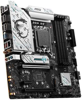 Материнская плата MSI B760M GAMING PLUS WIFI B760, LGA1700, 4*DDR5, 2*PCIEx16, 1*PCIEx1, 2*M.2, 1*TypeC, 2*USB3.2Gen2, 6*USB3.2Gen1, 6*USB2.0, 4*SATA3.0, 2.5G, 2*DP, 2*HDMI, M-ATX, RTL