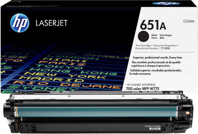 HP 651A Black Original LaserJet Toner Cartridge (CE340A)
