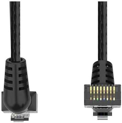 Патч-корд прямой Vention IBOBI UTP cat.6a, RJ45 угол 90 - 3м. Черный