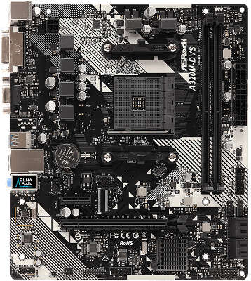 Материнская плата microATX LGAAM4 ASRock A320M-DVS R4.0 (OEM)