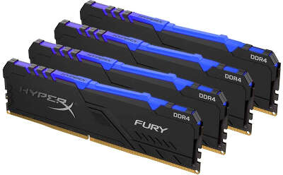 Набор памяти DDR4 DIMM 4x16Gb DDR3000 Kingston HyperX Fury RGB (HX430C15FB3AK4/64)