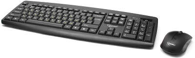 Комплект кл-ра+мышь беспров. Gembird KBS-8000, 2.4ГГц, черный, 104 клавиши+3 кнопки+колесо кнопка, 1600 DPI