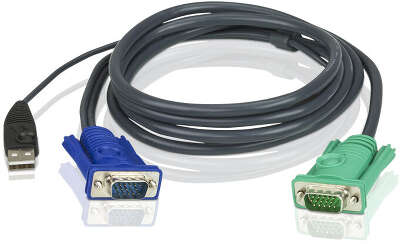 Кабель KVM USB HD15M/USB A(M)--SPHD15M 3м/ATEN/ CABLE HD15M/USB A(M)--SPHD15M 3m