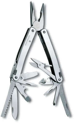 Мультитул Victorinox SwissTool Spirit X (3.0235.L) 105мм 35функц. мини-отвертка/штопор/набор бит/чехол кожаный серебристый карт.коробка
