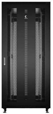 Cabeus ND-05C-42U80/100-BK Шкаф монтажный телекоммуникационный 19" напольный для распределительного и серверного оборудования 42U 800x1000x2055mm (ШхГхВ) передняя и задняя перфорированные двери, ручка
