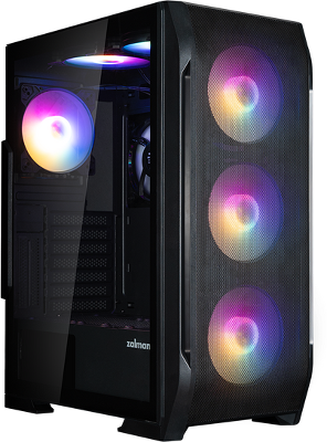 корпус ZALMAN N7 PLUS V2, ATX, BLACK, WINDOW, 1xCombo (3.5” or 2.5”), 1 x 3.5”, 3 x 2.5”, 2xUSB2.0, 1xUSB3.0, FRONT 3x120mm RGB, REAR 1x120mm RGB, TOP 2x120mm RGB, SIDE 1x120mm