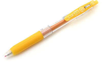 Ручка гелевая автоматическая SARASA CLIP (0,5), желтая