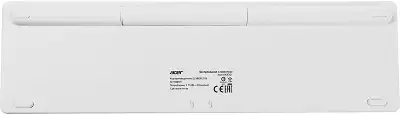 Клавиатура Acer OKR301 белый/серебристый USB беспроводная BT/Radio slim Multimedia (ZL.KBDEE.015)