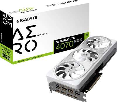 Видеокарта GIGABYTE NVIDIA nVidia GeForce RTX 4070 Super Aero 12Gb DDR6X PCI-E HDMI, 3DP