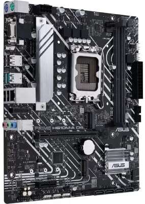 ASUS PRIME H610M-A D4-CSM (Socket 1700, mATX, 2xDDR4(64GB),  VGA/DP/HDMI 2.1, 1xPCIe 4.0x16/1xPCIe 3.0, 1xLAN, 4xSATA 6Gb/s, 2xM.2, 1xM.2 E key, 2xUSB 3.2, 4xUSB 2.0, 2xPS/2)