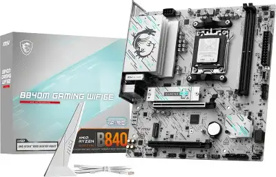 Материнская плата MSI B840M GAMING WIFI6E SocketAM5 AMD B840 2xDDR5 mATX AC`97 8ch(7.1) 2.5Gg RAID+HDMI+DP