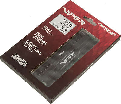 Память DDR3 2x8GB 1866MHz Patriot PV316G186C0K Viper 3 RTL PC3-14900 CL10 DIMM 240-pin 1.5В dual rank с радиатором Ret