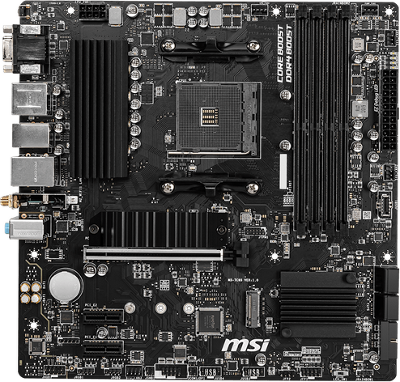 Материнская плата MSI B550M PRO-VDH WIFI AM4,4DDR4,1PCI-Ex16, 2PCI-Ex1, 2M.2, 4SATA3,7USB3.2 Gen1