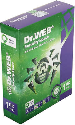 Антивирус Dr.Web Security Space, Box, 1ПК, 1год [BHW-B-12M-1-A3]