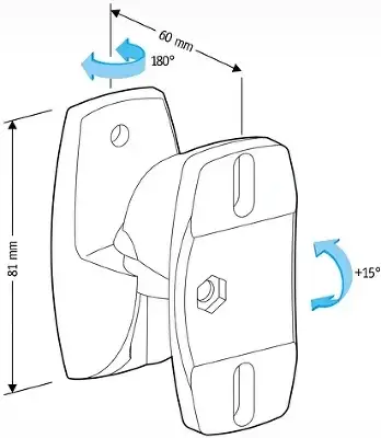 Кронштейн для акустических систем Holder LSS-6001 черный макс.5кг настенный поворот и наклон