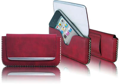 Чехол Pierre Cardin Horizontal Case with Belt Loop для iPhone 5/5S, красный [UKP09]