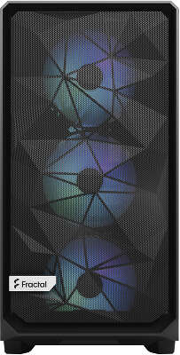 Корпус Fractal Design Meshify 2 RGB Black TG Light Tint, черный, EATX, Без БП (FD-C-MES2A-06)