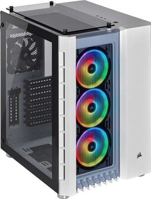 Корпус Corsair Crystal, белый, ATX, Без БП (CC-9011169-WW)