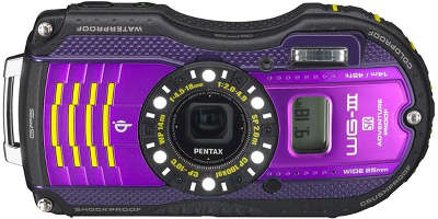 Цифровая фотокамера Pentax Optio WG-3 GPS чёрный с фиолетовыми вставками