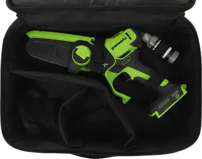 Цепная пила Greenworks G24MCS10 аккум. 200Вт дл.шины:4"(10cm) (2008207)