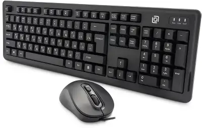 Комплект Оклик S605 клав:черный мышь:черный USB Multimedia