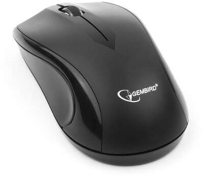 Gembird MUSW-320 Black USB {Мышь беспроводная, 2кнопоки+колесо-кнопка, 2.4ГГц, 1000 dpi}