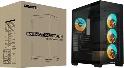 Корпус Gigabyte GB-C500P ST черный без БП ATX 6x120mm 3x140mm 2xUSB3.0 audio bott PSU