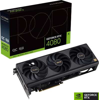 Видеокарта ASUS NVIDIA nVidia GeForce RTX 4080 PROART-RTX4080-O16G 16Gb DDR6X PCI-E HDMI, 3DP