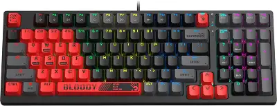 Клавиатура A4Tech Bloody S98 Sports Red BLMS Plus механическая красный/черный USB for gamer LED (S98 SPORTS RED BLMS RED PLUS)