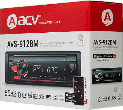 Автомагнитола ACV AVS-912BM 1DIN 4x50Вт (35958)