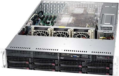 Корпус Supermicro SuperChassis 2U 825TQC-R802LPB/ no HDD(8)LFF/ no fixed LFF(2)/ 7xLP/ 2x800W Platinum(12" x 13", 13.68" x 13", 12" x 10")E-ATX, ATX/ Backplane 8xSATA3/SAS3