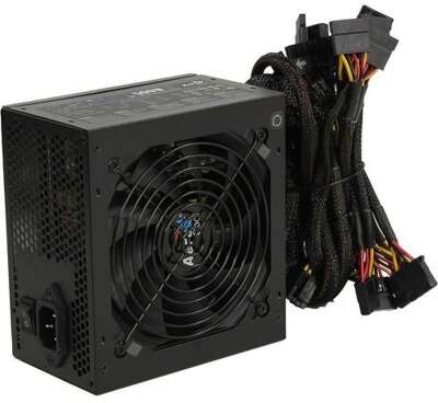Блок питания Aerocool KCAS PLUS 500W <500W, (20+4+4+4) pin, 2x(6+2) pin, 6xSATA, 4xMolex, 12 см, 80+ Bronze, кабель питания, ATX> RTL