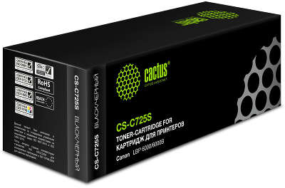 Картридж лазерный Cactus CS-C725S 725 черный (1600стр.) для Canon i-Sensys 6000/6000b