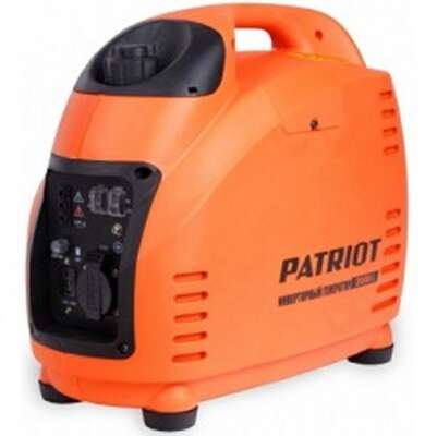 Генератор инверторный PATRIOT 2000i [474101035] {Двигатель 4т, АИ-92, 72сс,мощность рабочая/максимальная -1,5/1,8 кВт, объём бака - 3,6 л, 1 розетка Euro 16A,  вес 18,5 кг}