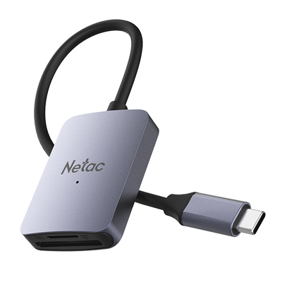 Кардридер Netac Flash card reader WK12, USB3.0 Type-C to mSD/SD (repl. NT09WK12-30GR)