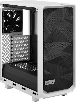 Корпус Fractal Design Meshify 2 Compact Clear Tempered Glass, белый, ATX, Без БП (FD-C-MES2C-05)