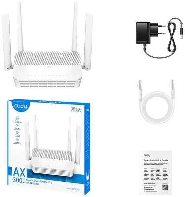 Cudy GP3000 Двухдиапазонный роутер Wi-Fi 6 AX3000 с гигабитными портами и поддержкой xPON