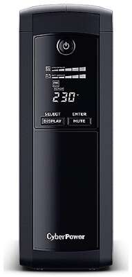 ИБП CyberPower VP1600ELCD {Line-Interactive, Tower, 1600VA/960W USB/RS-232/RJ11/45  (4 + 1 EURO), 12В/9 Ач х 2}