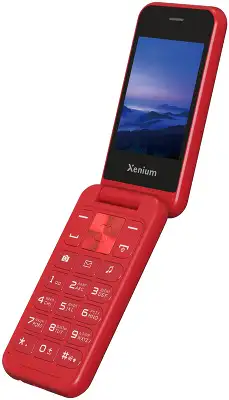 Мобильный телефон Xenium X680 красный раскладной 2Sim 2.8