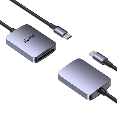 Кардридер Netac Flash card reader WK12, USB3.0 Type-C to mSD/SD (repl. NT09WK12-30GR)