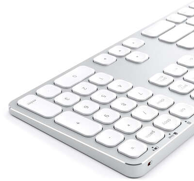 Беспроводная клавиатура Satechi Aluminum Bluetooth Keyboard with Numeric Keypad, Silver [ST-AMBKS-RU]
