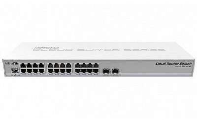 MikroTik CRS326-24G-2S+RM Коммутатор Cloud Router Switch 326-24G-2S+RM with RouterOS L5, 1U rackmount enclosure