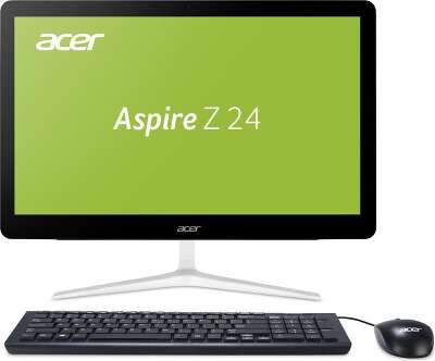 Моноблок Acer Aspire Z24-880 23.8" FHD i3-7100T/8/1000/Multi/WF/BT/Cam/W10,серебристый