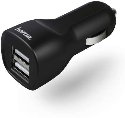 Автомобильное зар./устр. Hama H-1401660 12W 1.2A+1.2A 2xUSB универсальное черный (00173624)